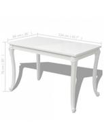 pigu lt valgomojo stalai - Valgomojo stalas VLX Rectangular 243383, baltas, 1160 mm x 660 mm x 760 mm - 5 nuotrauka