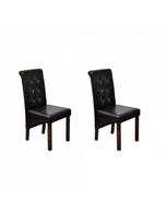 kedes - Valgomojo kėdė VLX Faux Leather 60622, ruda, 2 vnt. - 2 nuotrauka