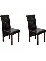 kedes - Valgomojo kėdė VLX Faux Leather 60622, ruda, 2 vnt. - 7 nuotrauka