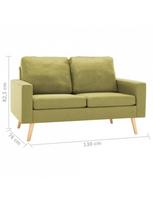 zalia sofa dviviete - Sofa VLX 2-Seater 288708, žalia, 76 x 130 x 82.5 cm - 7 nuotrauka