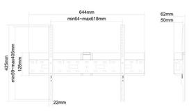 sieninis tv stovas - NEWSTAR FLAT SCREEN WALL MOUNT (FIXED) INCL. STORAGE FOR MEDIAPLAYER/MINI PC 37-75 BLACK - 3 nuotrauka