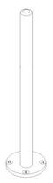 desk 100cm - NEWSTAR 100 CM POLE FPMA-D910/920/930/1010/1020/1030 - SILVER - 3 nuotrauka