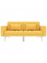 sofa lova 175 cm - Sofa-lova VLX Fabric 247218, geltona, 175.5 x 84 x 79.5 cm - 2 nuotrauka