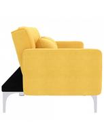 sofa lova 175 cm - Sofa-lova VLX Fabric 247218, geltona, 175.5 x 84 x 79.5 cm - 3 nuotrauka