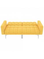 sofa lova 175 cm - Sofa-lova VLX Fabric 247218, geltona, 175.5 x 84 x 79.5 cm - 5 nuotrauka