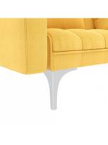 sofa lova 175 cm - Sofa-lova VLX Fabric 247218, geltona, 175.5 x 84 x 79.5 cm - 6 nuotrauka