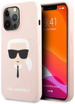 iphone 13 silikoninis deklas apple - Karl Lagerfeld "KLHCP13LSLKHP Liquid Silicone Karl Head Case iPhone 13 Pro" Pink - 1 nuotrauka