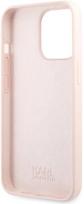 iphone 13 silikoninis deklas apple - Karl Lagerfeld "KLHCP13LSLKHP Liquid Silicone Karl Head Case iPhone 13 Pro" Pink - 2 nuotrauka