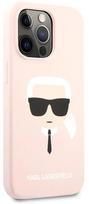 iphone 13 silikoninis deklas apple - Karl Lagerfeld "KLHCP13LSLKHP Liquid Silicone Karl Head Case iPhone 13 Pro" Pink - 3 nuotrauka