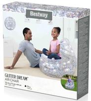 pripuciamas fotelis - BESTWAY sėdmaišis Glitter Dream, 72cm x 72cm x 64cm, 75105 - 10 nuotrauka