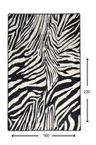 kilimas 230 x 160 -  Conceptum Hypnose Zebra 882CHL1407, baltas/juodas, 230 cm x 160 cm - 4 nuotrauka