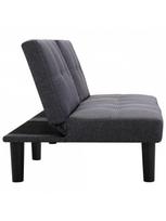 dviviete sofa - Sofa VLX 2-Seater Fabric 284748, tamsiai pilka, 133 x 73 x 71 cm - 5 nuotrauka