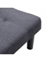 dviviete sofa - Sofa VLX 2-Seater Fabric 284748, tamsiai pilka, 133 x 73 x 71 cm - 8 nuotrauka
