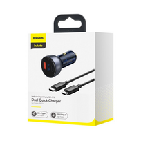 automobilinis ikroviklis 65w - Baseus TZCCKX-0G, USB/USB-C, juoda - 3 nuotrauka