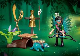 meskenas - Playmobil Ayuma Knight Fairy With Raccoon - 4 nuotrauka