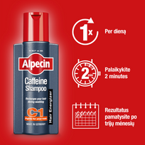 alpecin sampunas - Alpecin Caffeine Energizer Shampoo C1 šampūnas plaukams su kofeinu 250 ml - 3 nuotrauka
