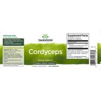 kapsules - Swanson Cordyceps Sinensis 600 mg. 120 kaps. - 3 nuotrauka