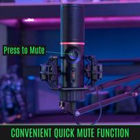 podcast mikrofonas - Streamplify Mic RGB, juoda - 15 nuotrauka