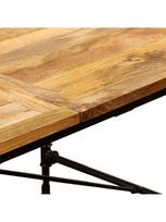 masyvo stalas 1800 - Valgomojo stalas VLX Solid Mango Wood 243993, rudas/juodas, 1800 mm x 900 mm x 760 mm - 4 nuotrauka