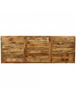 masyvo stalas 1800 - Valgomojo stalas VLX Solid Mango Wood 243993, rudas/juodas, 1800 mm x 900 mm x 760 mm - 5 nuotrauka