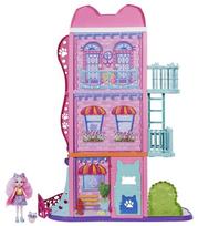 leles enchantimals - Enchantimals City Tails Townhouse & Cafe Playset HHC18 - 1 nuotrauka