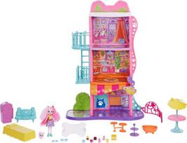 leles enchantimals - Enchantimals City Tails Townhouse & Cafe Playset HHC18 - 2 nuotrauka