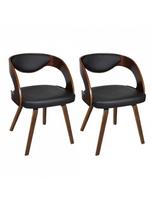 Valgomojo kėdė VLX Faux Leather 240706, ruda, 2 vnt.