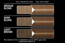 syoss plauku dazai blond - Syoss Hair Color Permanent Coloration plaukų dažai - 6-8 Dark Blond - 2 nuotrauka