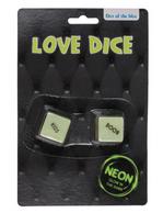 Fosforiniai kauliukai Love Dice