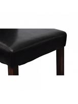 valgomojo kedes - Valgomojo kėdė VLX Faux Leather 60623, juoda/tamsiai ruda, 2 vnt. - 7 nuotrauka
