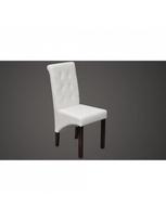 baltos kedes valgomojo - Valgomojo kėdė VLX Dining Chairs 60624, balta, 2 vnt. - 3 nuotrauka