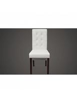 baltos kedes valgomojo - Valgomojo kėdė VLX Dining Chairs 60624, balta, 2 vnt. - 4 nuotrauka