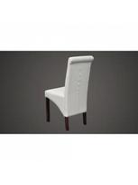 baltos kedes valgomojo - Valgomojo kėdė VLX Dining Chairs 60624, balta, 2 vnt. - 5 nuotrauka