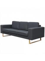 Sofa VLX 3-Seater 243187, tamsiai pilka, 82 x 200 x 76 cm