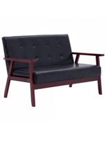 Sofa VLX 2-Seater 248642, juoda, 67 x 113.5 x 73.5 cm