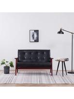 sofos dirbtines odos - Sofa VLX 2-Seater 248642, juoda, 67 x 113.5 x 73.5 cm - 2 nuotrauka