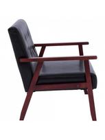 sofos dirbtines odos - Sofa VLX 2-Seater 248642, juoda, 67 x 113.5 x 73.5 cm - 3 nuotrauka