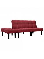 raudona sofa - Sofa VLX 2-Seater Fabric 284756, raudona, 133 x 73 x 71 cm - 1 nuotrauka