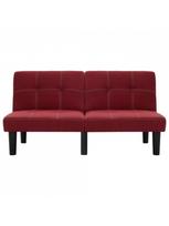 raudona sofa - Sofa VLX 2-Seater Fabric 284756, raudona, 133 x 73 x 71 cm - 4 nuotrauka