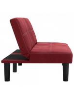 raudona sofa - Sofa VLX 2-Seater Fabric 284756, raudona, 133 x 73 x 71 cm - 5 nuotrauka