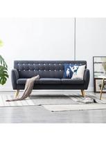 Sofa VLX 3-Seater Fabric 247125, tamsiai pilka, 70 x 172 x 82 cm