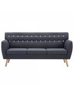 triviete sof - Sofa VLX 3-Seater Fabric 247125, tamsiai pilka, 70 x 172 x 82 cm - 3 nuotrauka