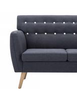 triviete sof - Sofa VLX 3-Seater Fabric 247125, tamsiai pilka, 70 x 172 x 82 cm - 6 nuotrauka