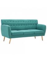 triviete sof - Sofa VLX 3-Seater 247128, žalia, 70 x 172 x 82 cm - 2 nuotrauka