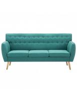 triviete sof - Sofa VLX 3-Seater 247128, žalia, 70 x 172 x 82 cm - 3 nuotrauka