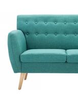 triviete sof - Sofa VLX 3-Seater 247128, žalia, 70 x 172 x 82 cm - 6 nuotrauka