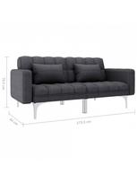 kanapa sofa - Sofa-lova VLX Fabric 247214, tamsiai pilka, 175.5 x 84 x 79.5 cm - 8 nuotrauka
