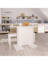 Valgomojo stalas VLX Chipboard 800243, baltas, 1100 mm x 600 mm x 750 mm