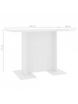 stalas 60 cm valgomojo - Valgomojo stalas VLX Chipboard 800243, baltas, 1100 mm x 600 mm x 750 mm - 6 nuotrauka