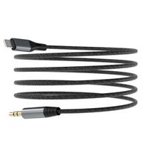 3.5mm to 3.5mm - Dudao Audio cable Lightning to mini jack 3.5mm Gray - 1 nuotrauka